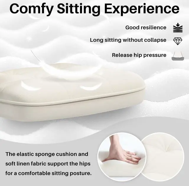 Alt view image 3 of 7 - Ninecer Office Chair with Arms, PU Leather Executive Office Chair, Mid Back Aesthetic Desk Chair with Wheels, Comfy Desk Chairs with Lumbar Support for Women Girls, White