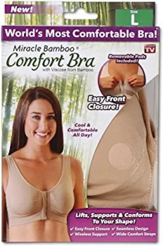 Alt view image 7 of 7 - Miracle Bamboo Comfort Bra - Black - XL (Bust 40-43)