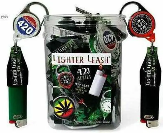 Alt view image 3 of 6 - Lighter Leash The Leaf Retractable Lighter Holder 5 Count