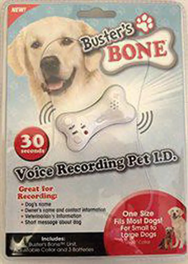 Alt view image 3 of 5 - Buster's Bone Voice Recording Pet I.D.