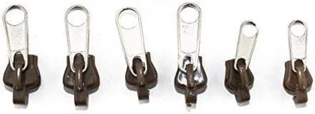 Alt view image 3 of 4 - Zipper Fixers (Brown) - 6-Piece Set for Instant Repair
