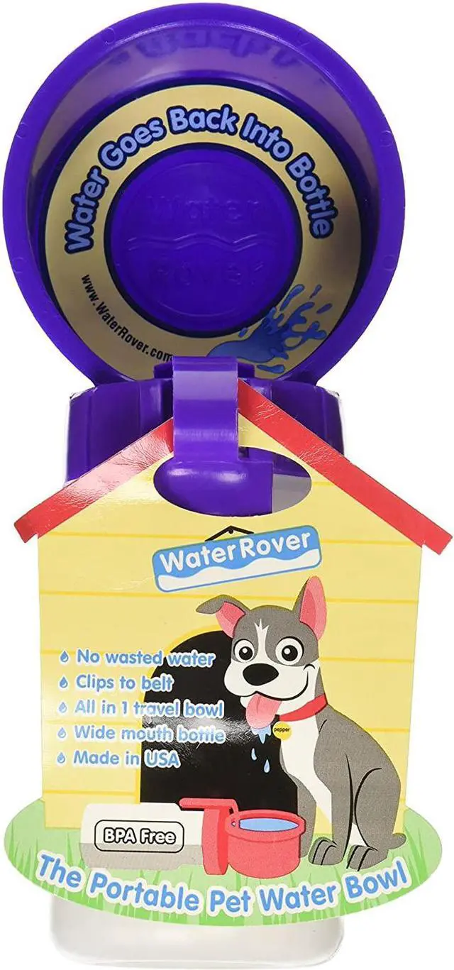 Alt view image 3 of 7 - Water Rover Smaller 3.5-inch Bowl and 8 Ounce Bottle, Purple