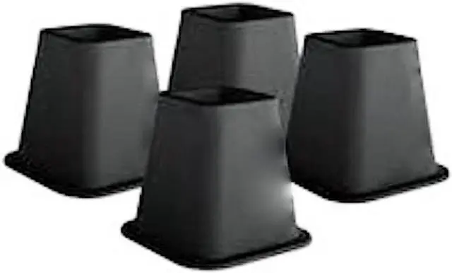 Main image of Trademark Home Collection 4-Pack Bed Risers, 6-Inch, Black