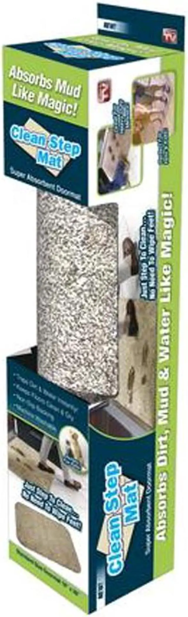 Main image of Clean Step Mat Doormat - Gray  (18" x 28") 2 Pack