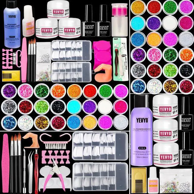 Main image of Professional Nail Kit Set with Everything Included - Perfect for Nail Enthusiasts Professional Nail Kit Set - All-In-One Acrylic System with Practice Hand and Supplies
