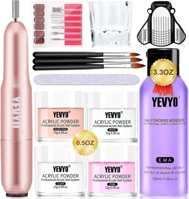 Main image of Nail Powder Kit Acrylic Set with Drill - Design Your Dream Nails Professional Nail Kit with Drill - Elevate Your Nail Art Skills Acrylic Nail Starter Kit with Drill - Perfect for Beginners