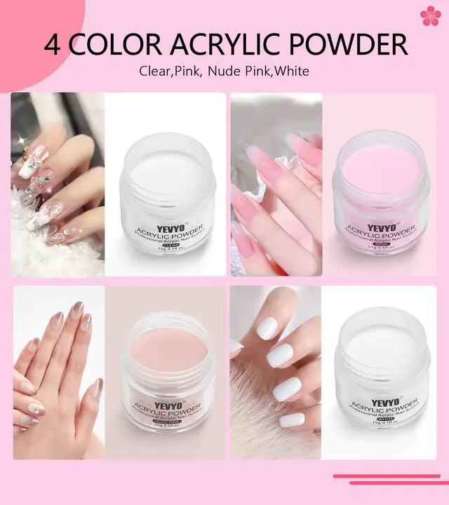 Alt view image 3 of 7 - Nail Powder Kit Acrylic Set with Drill - Design Your Dream Nails Professional Nail Kit with Drill - Elevate Your Nail Art Skills Acrylic Nail Starter Kit with Drill - Perfect for Beginners