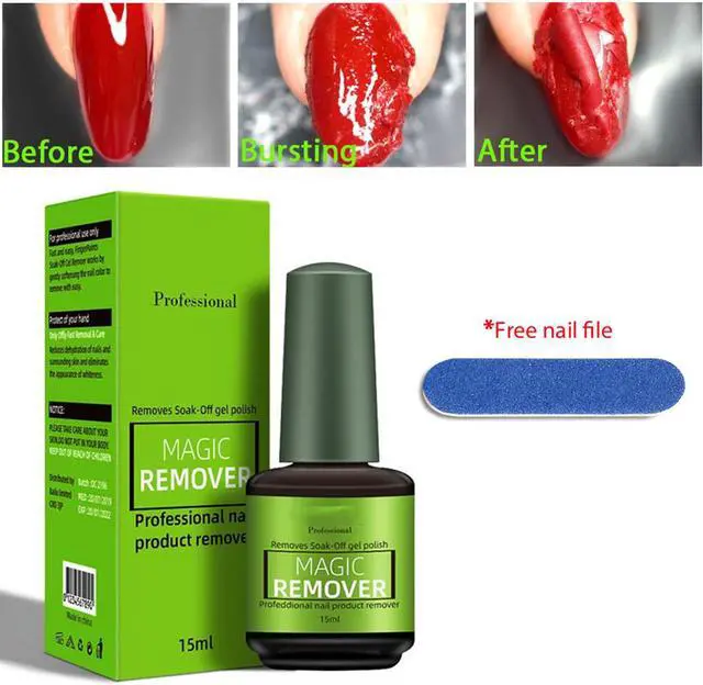Alt view image 5 of 7 - Gel Nail Polish Remover, (2Pcs) Gel Nail Removal Easily & Quickly Removes Soak-Off Gel Polish, Don't Hurt Nails, Professional Non-Irritating Nail Polish Remover-15ml