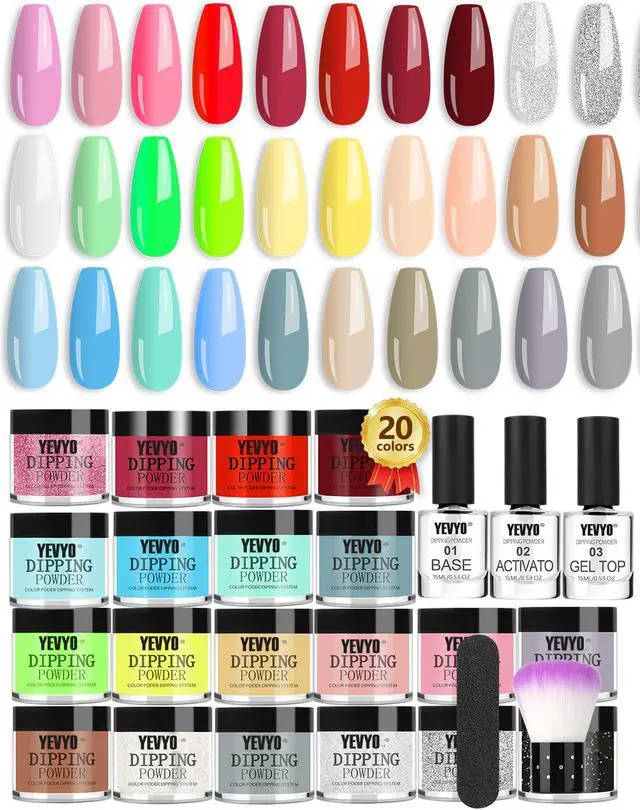 Main image of Nail Dip Kit - 20 Shades for Creating Mesmerizing Nail Looks Powder Dip Nail - 20 Colors for Salon-Worthy Nails Nail Dip Kit - 20 Colors for Statement-Making Nail Designs