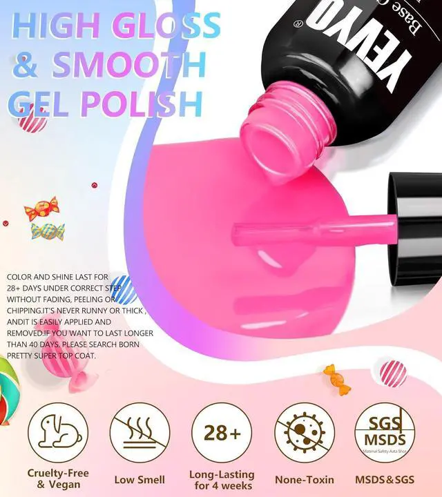 Alt view image 3 of 7 - 23Pcs Gel Nail Polish kit, 20 Colors Pastel Spring Summer Gel Nail Polish Sets with 3Pcs Glossy Matte Top Base Coat, Professional Salon Manicure Gift Diy at Home for Women Girls Beginners