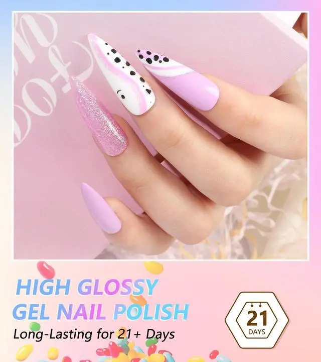 Alt view image 6 of 7 - 23Pcs Gel Nail Polish kit, 20 Colors Pastel Spring Summer Gel Nail Polish Sets with 3Pcs Glossy Matte Top Base Coat, Professional Salon Manicure Gift Diy at Home for Women Girls Beginners