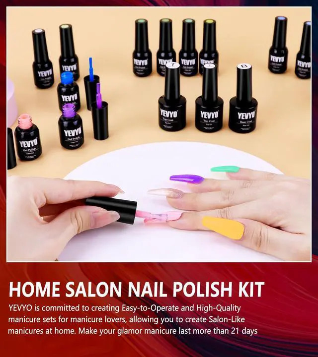 Alt view image 5 of 7 - 23Pcs Gel Nail Polish kit, 20 Colors Pastel Spring Summer Gel Nail Polish Sets with 3Pcs Glossy Matte Top Base Coat, Professional Salon Manicure Gift Diy at Home for Women Girls Beginners