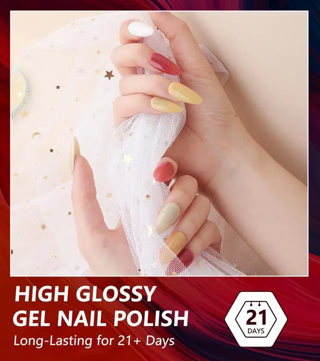 Alt view image 6 of 7 - 23Pcs Gel Nail Polish kit, 20 Colors Pastel Spring Summer Gel Nail Polish Sets with 3Pcs Glossy Matte Top Base Coat, Professional Salon Manicure Gift Diy at Home for Women Girls Beginners