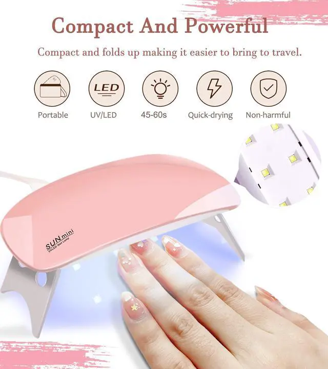 Alt view image 3 of 6 - Poly Gel Nail Kit, YEVYO Poly Nail Gel Kit with UV Lamp for Beginners with Everything, Gel Extension Nail Kit with Slip Solution