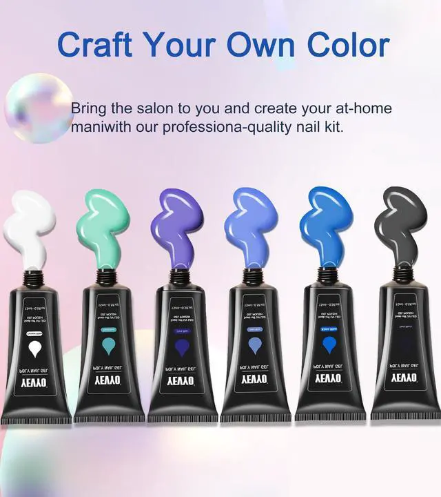Alt view image 5 of 7 - Poly Gel Nail Kit, YEVYO Poly Nail Gel Kit with UV Lamp for Beginners with Everything, Gel Extension Nail Kit with Slip Solution
