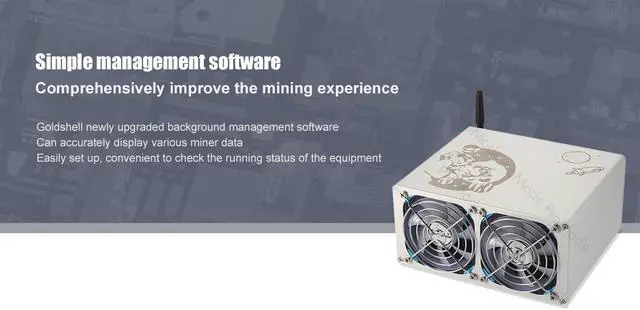 Alt view image 7 of 7 - Goldshell Mini-DOGE 185MH/S Simple Mining Machine LTC&DOGE 233W Low Noise Miner Small Home Riching（with Power）