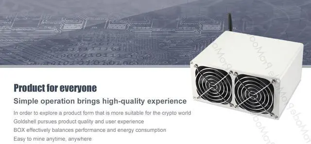Alt view image 7 of 12 - Goldshell KD-BOX 1600GH/S Simple Mining Machine KDA 205W Low Noise Miner Small Home Riching（with Power）