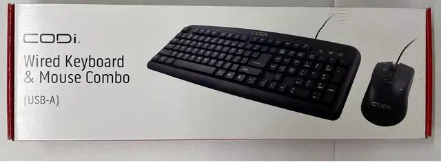 Alt view image 3 of 6 - CODi Wired USB-A Mouse and Keyboard Combination AK0000057