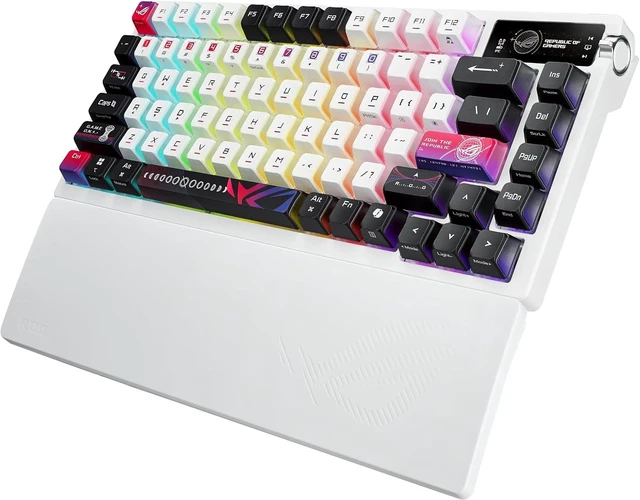 Alt view image 5 of 6 - ASUS ROG Azoth X 75% Custom Gaming Keyboard, OLED Display