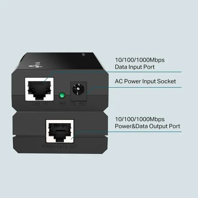 Alt view image 4 of 9 - TP-LINK (TL-POE150S) Gigabit Power over Ethernet Injector