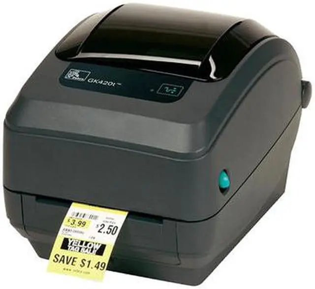 Alt view image 3 of 9 - Zebra GK420t Thermal Transfer Label Printer, 203 dpi, US Cord, EPL, ZPLII, USB, Serial, Centronics Parallel, Government, TAA - GK42-102510-00GA