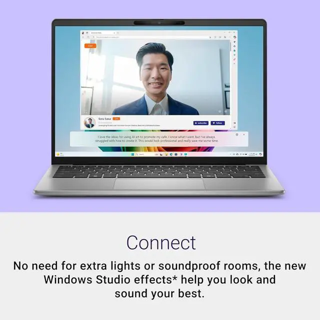 Alt view image 6 of 7 - Dell Copilot + Inspiron 14 PC 5441 Laptop - 14-inch FHD+ (1920x1200) Display, Snapdragon X Plus - X1P-64-100, 16GB LPDDR5X RAM, 1TB SSD, Qualcomm Adreno, Windows 11 Home, Onsite Service - Titan Gray