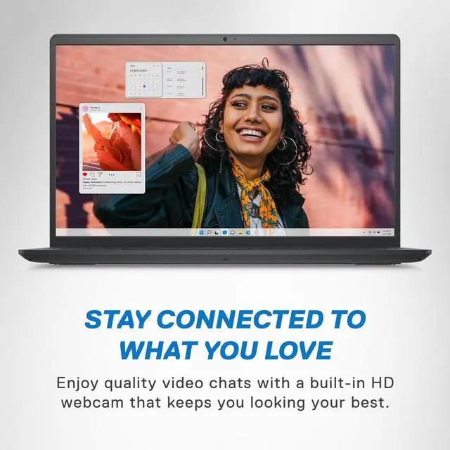 Alt view image 6 of 6 - Dell Inspiron 3530 Laptop - 15.6-inch FHD (1920x1080) Display, Intel Core i3-1305U Processor, 8GB DDR4 RAM, 512GB SSD, Intel UHD Graphics, Windows 11 Home, Onsite Service - Carbon Black