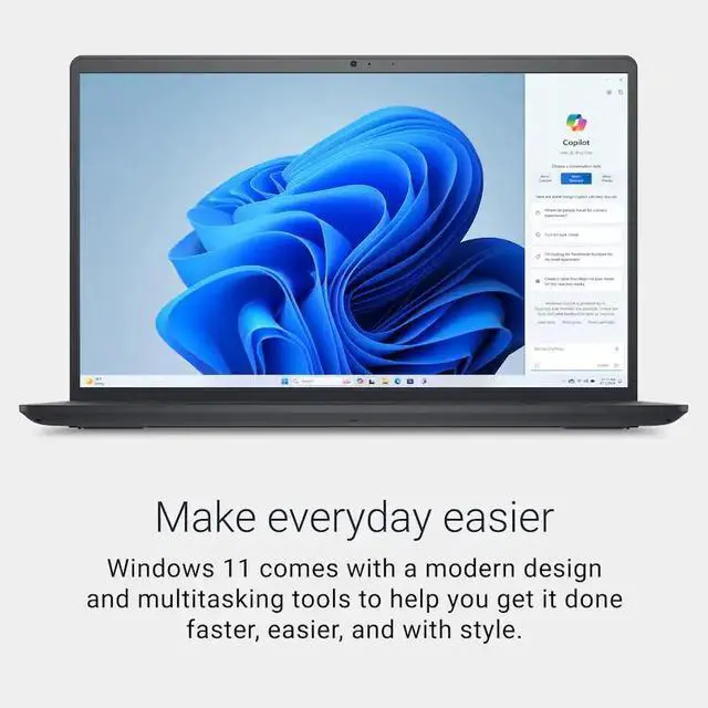 Alt view image 4 of 7 - Dell - DC15255 - 15.6 inch FHD (1920x 1080) Laptop - AMD Ryzen 7 7730U Processor- 16GB Memory - 1TB SSD, Windows 11 - Carbon Black