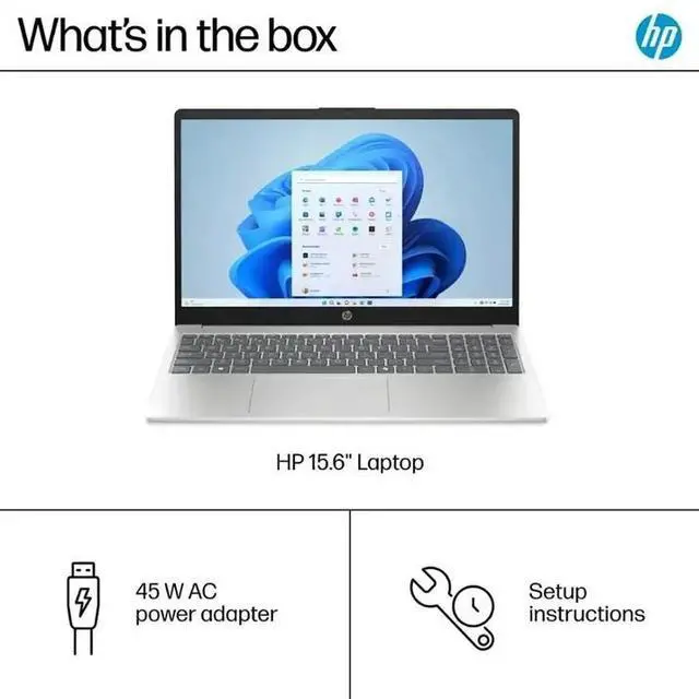 Alt view image 5 of 5 - HP 15.6 Inch (1920x1080) FHD Touchscreen Laptop, Intel Core I7-1355U Processor, 16GB DDR4 RAM - 512GB PCIe SSD, Windows 11 Home - Natural Silver (15-Fd0127dx)