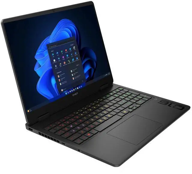 Alt view image 3 of 6 - HP OMEN 16 Inch (1920x1200) FHD Gaming Laptop, Intel® Core Ultra 5 225H, 16GB DDR5 RAM - 1TB PCIe NVMe SSD, NVIDIA GeForce RTX 5050 8 GB GDDR7, Windows 11 Pro - Shadow Black