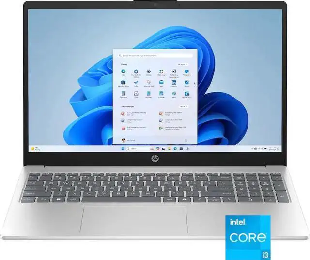 Main image of HP - 15.6" Laptop, Intel Core i3-N305 Processor, 8GB Memory - 128GB UFS, Windows 11 Home, Natural Silver (15-fd0113dx)