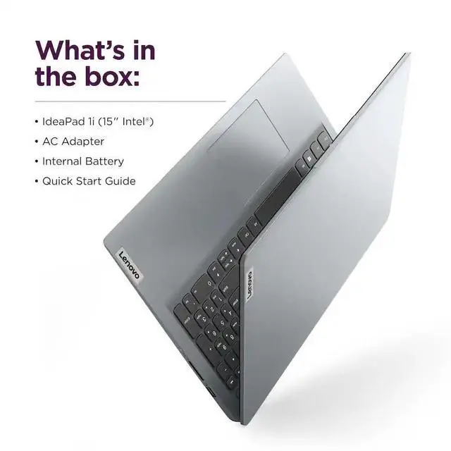 Alt view image 3 of 7 - Lenovo IdeaPad 1i - 15.6 Inch FHD (1920x1080) Laptop, Intel Core i5-1335U Processor, 16GB Memory - 256GB SSD, Windows 11 Home - Cloud Grey