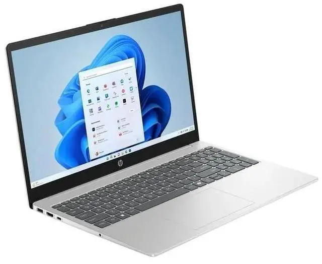 Alt view image 3 of 7 - HP 15.6 Inch HD (1366x768) Non-Touchscreen Laptop, Intel Processor N200 Processor, 4GB RAM - 128GB UFS, Intel UHD Graphics, Windows 11 Home, Natural Silver
