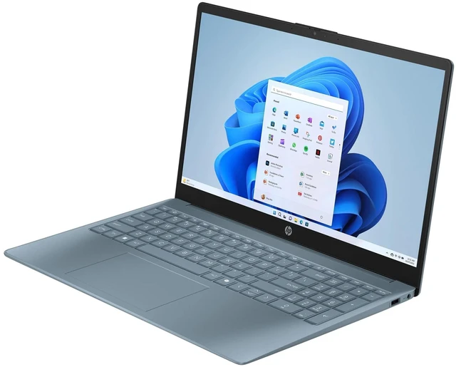 Alt view image 3 of 7 - HP 15.6 Inch HD (1366x768) Laptop, Intel Processor N200, 4GB RAM - 128GB UFS, Windows 11 Home, Moonlight Blue