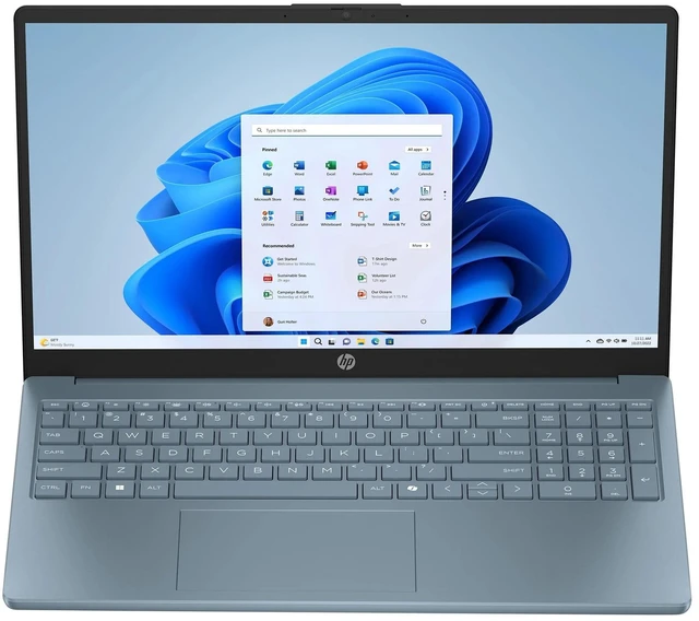 Main image of HP 15.6 Inch HD (1366x768) Laptop, Intel Processor N200, 4GB RAM - 128GB UFS, Windows 11 Home, Moonlight Blue