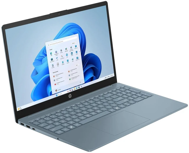 Alt view image 2 of 7 - HP 15.6 Inch HD (1366x768) Laptop, Intel Processor N200, 4GB RAM - 128GB UFS, Windows 11 Home, Moonlight Blue