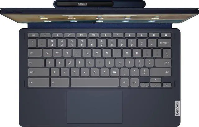 Alt view image 2 of 7 - Lenovo IdeaPad Duet 5 Chromebook, OLED 13.3 Inch FHD (1920x1080) Touchscreen Display, Snapdragon SC7180, 4GB RAM, 128GB Storage, Qualcomm Adreno Graphics, Chrome OS - Abyss Blue