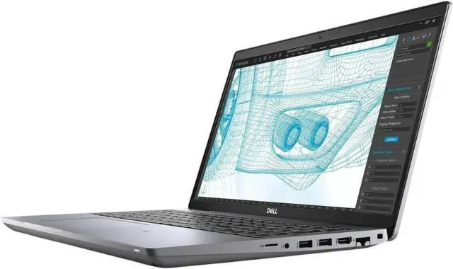 Alt view image 3 of 6 - Dell Precision 3561 - 15.6 inch FHD (1920x1080) Non-Touchscreen Laptop, Intel Core i7-11800H, 32 GB RAM - 512 GB SSD, Nvidia Quadro T1200 (4 GB), Backlit Keyboard, Windows 10 Pro - Gray