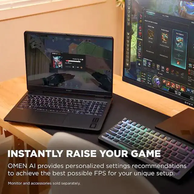Alt view image 7 of 7 - HP OMEN Gaming Laptop - 16 Inch 2K (1920x1200) 144Hz IPS Display, Intel Core Ultra 7 255H w AI Boost, 16GB RAM - 1TB SSD, NVIDIA GeForce RTX 5060 8GB GDDR7, Windows 11 Home - Shadow Black(16-am0073dx)