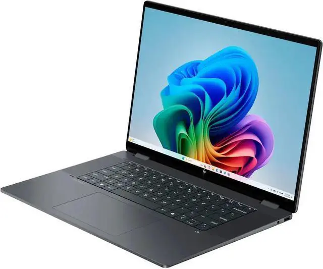 Alt view image 4 of 7 - HP OmniBook X Flip Copilot+ PC (2-in-1) Laptop, 16 Inch FHD+ (1920x1200) Touchscreen Display, Intel Core Ultra 7 256V, 16GB RAM - 1TB SSD, Backlit Keyboard, Windows 11 Home - Eclipse Gray