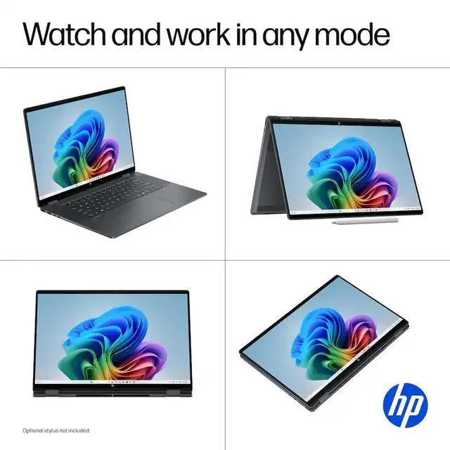Alt view image 7 of 7 - HP OmniBook X Flip Copilot+ PC (2-in-1) Laptop, 16 Inch FHD+ (1920x1200) Touchscreen Display, Intel Core Ultra 7 256V, 16GB RAM - 1TB SSD, Backlit Keyboard, Windows 11 Home - Eclipse Gray