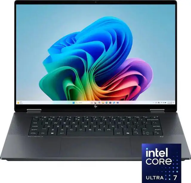Alt view image 2 of 7 - HP OmniBook X Flip Copilot+ PC (2-in-1) Laptop, 16 Inch FHD+ (1920x1200) Touchscreen Display, Intel Core Ultra 7 256V, 16GB RAM - 1TB SSD, Backlit Keyboard, Windows 11 Home - Eclipse Gray