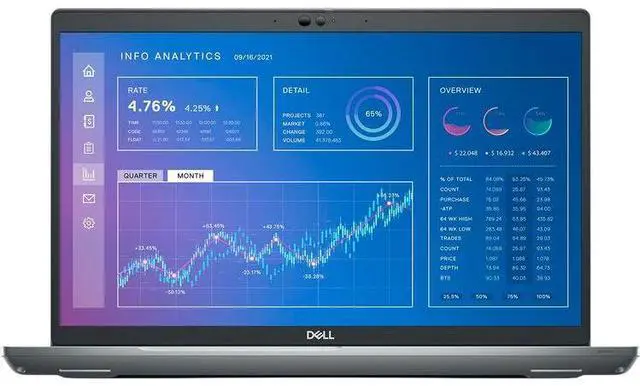 Alt view image 5 of 7 - Dell Precision 3571 - 15 Inch FHD (1920x1080) Non Touchscreen Laptop, Intel Core i5-12600H Processor, 32 GB RAM - 512 GB SSD, NVIDIA RTX T600 (4 GB), Backlit Keyboard, Windows 11 Pro