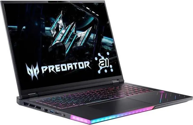 Alt view image 3 of 7 - Acer Predator Helios 18 Mini LED AI Gaming Laptop - 18 inch WQUXGA (3840x2400) 240Hz OLED Display, Intel Core Ultra 9 275HX, 64GB DDR5 RAM - 2 TB SSD, NVIDIA RTX 5090 24GB GDDR7,Windows 11 Home, Black