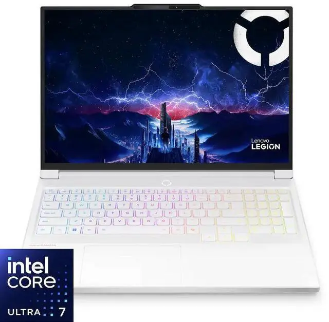 Main image of Lenovo Legion 7i Gaming Laptop - 16 Inch QHD+ (2560 x 1600) 165Hz OLED Display - Intel Core Ultra 7 255HX, 32GB DDR5 RAM - 1TB SSD, NVIDIA GeForce RTX 5060 8GB GDDR7, Windows 11 Home - Glacier White