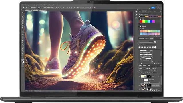 Alt view image 2 of 7 - Lenovo Yoga 7 - 16 inch FHD+ (1920x1200) IPS Touchscreen (2-in-1) Laptop, Intel Ultra 7 155U Processor, 16GB RAM - 1TB SSD, Backlit Keyboard FP Reader, Windows 11 Home - Storm Grey (83DL0002US)
