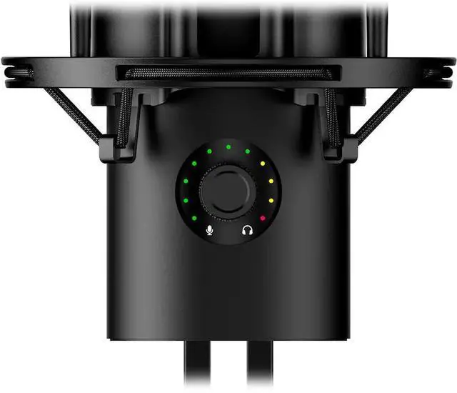 Alt view image 3 of 7 - HyperX QuadCast 2 S - USB Microphone with RGB Lighting Streaming and Podcasting with On-Board Controls LED Lighting Removable Shock Mount PC Mac USB-C - Black