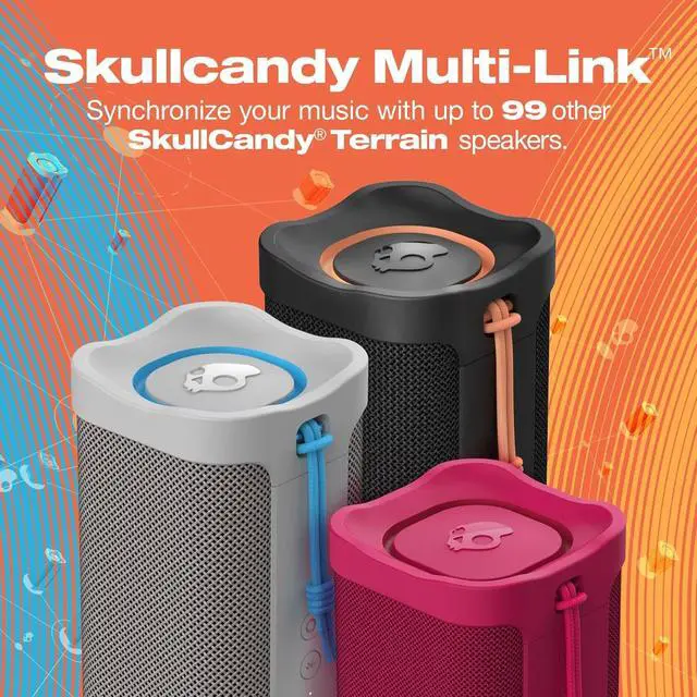Alt view image 6 of 7 - Skullcandy Terrain XT - Medium Compact Tough Wireless Speaker - Light Grey