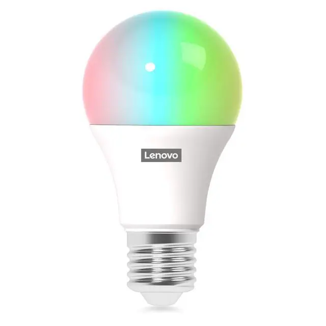 Alt view image 3 of 7 - Lenovo Smart Clock - Gen 2 Grey with Color Smart Bulb (ZA970062US)