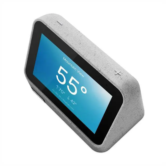 Alt view image 4 of 7 - Lenovo Smart Clock - Gen 2 Grey with Color Smart Bulb (ZA970062US)